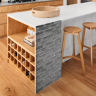 Revestimento Adesivo 45X200cm Tijolo Cinza