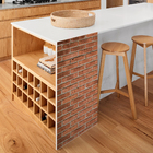 Revestimento Adesivo 45X200cm Tijolo Envelhecido Vermelho