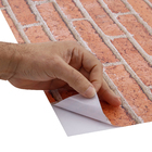 Revestimento Adesivo 45X200cm Tijolo Envelhecido Vermelho