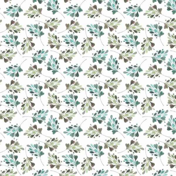 Revestimento Adesivo Autum Flower Verde 200x45cm Tokfix