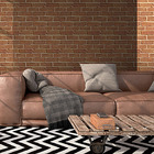 Revestimento Adesivo Tijolo Marrom 45x200cm