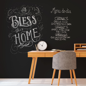 Revestimento Adesivo De Lousa Preta Rolo 40x300cm Inspire Leroy Merlin Um rolo preto auto adesivas azulejo adesivo decalque de parede. revestimento adesivo de lousa preta rolo 40x300cm inspire
