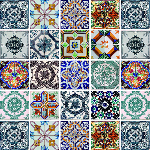 Kit de Adesivos Mosaico Colorido 20x20cm 24 peças Inspire Leroy Merlin Adesivo De Onça ~ Kit de Adesivos Mosaico Colorido 20x20cm 24 peças Inspire Leroy Merlin