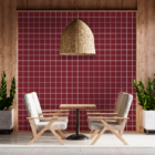 Revestimento Esmaltado BR10110 Borda Arredondada Vermelho 10x10cm Tecnogres