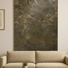 Revestimento Marmorizado Brilhante Cinza Ouro 120x240cm Mármore Fácil by Cantinho da Aline