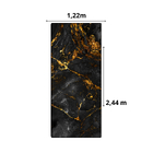 Revestimento Marmorizado Brilhante Gold Art Retroiluminado 122x244cm Mármore Fácil by Cantinho da Aline