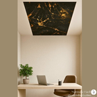 Revestimento Marmorizado Brilhante Gold Art Retroiluminado 122x244cm Mármore Fácil by Cantinho da Aline