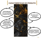 Revestimento Marmorizado Brilhante Gold Art Retroiluminado 122x244cm Mármore Fácil by Cantinho da Aline