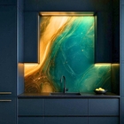 Revestimento Marmorizado Brilhante Joia Rara 120x240cm Mármore Fácil by Cantinho da Aline