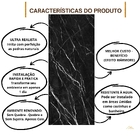 Revestimento Marmorizado Brilhante Nero Marquin 120x240cm Mármore Fácil by Cantinho da Aline