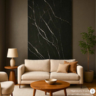 Revestimento Marmorizado Brilhante Nero Marquin 120x240cm Mármore Fácil by Cantinho da Aline