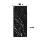 Revestimento Marmorizado Brilhante Nero Marquin 120x240cm Mármore Fácil by Cantinho da Aline