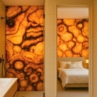 Revestimento Marmorizado Brilhante Ônix Yellow Retroiluminado 122x244cm Mármore Fácil by Cantinho da Aline