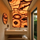 Revestimento Marmorizado Brilhante Ônix Yellow Retroiluminado 122x244cm Mármore Fácil by Cantinho da Aline