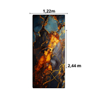 Revestimento Marmorizado Brilhante Volcanic Retroiluminado 122x244cm Mármore Fácil by Cantinho da Aline