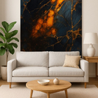 Revestimento Marmorizado Brilhante Volcanic Retroiluminado 122x244cm Mármore Fácil by Cantinho da Aline