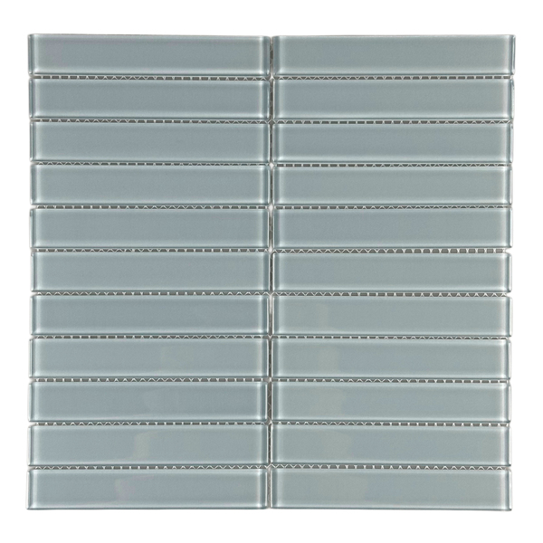 Revestimento Cinza Brilhante 2,5x15cm Florença Van Gogh Caixa com 9 Unidades