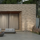 Revestimento de Parede Externo Pedra Granilhado 0,56x113cm Borda Reta Rock Face Matera Savane