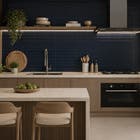 Revestimento de Parede Interno Monocolor Acetinado 10x30cm Borda Arredondada Linear Midnight Blue Eliane