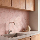 Revestimento de Parede Interno Monocolor Acetinado 174x174cm Borda Arredondada Love Rosa Portinari