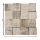 Revestimento de Parede Interno Amadeirado Acetinado 30x30cm Borda Reta Basket Arca Nordic Portobello
