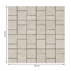Revestimento de Parede Interno Pedra Acetinado 30x30cm Borda Reta Rhythm Thera Off White Portobello