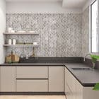 Revestimento de Parede Interno 3D Brilhante 36x58 Borda Reta Axis Gray Arielle