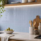Revestimento de Parede Interno Monocolor Acetinado 48x40cm Borda Arredondada Make Azul Portinari