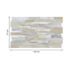 Revestimento de Parede Interno e Externo Pedra Acetinado 31x54cm Borda Arredondada Oasis Topazio Savane