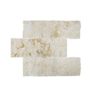 Revestimento de Pedra Natural TP18M Retificado Bege Claro 10x30cm Glass Mosaic