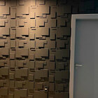 Revestimento De Pvc 1 Placa 3d Quadratto Preto 50cm X 50cm De