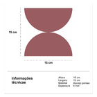 Revestimento Decorativo Geométrico 9 Peças 15,4x15,4cm Geo Color Terracota Sofistiq