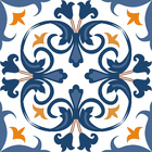 Revestimento Decorativo Português 9 Peças 15,4x15,4cm Coimbra Imper Sofistiq