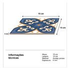 Revestimento Decorativo Português 9 Peças 15,4x15,4cm Coimbra Imper Sofistiq