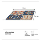 Revestimento Decorativo Português 9 Peças 15,4x15,4cm Evora Imper Sofistiq