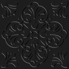 Revestimento Decorativo Cerâmica Artsy Floral Black 20,3x20,3cm Artens