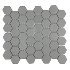 Revestimento Natural Ecologic Hexagon Pewter Gray Matte Borda Arredondada 4,2x4,8cm Van Gogh