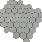 Revestimento Natural Ecologic Hexagon Pewter Gray Matte Borda Arredondada 4,2x4,8cm Van Gogh