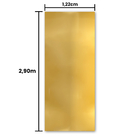 Revestimento Efeito Metálico Espelhado Dourado Interno 2 90m
