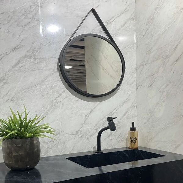 Revestimento Em Placa Flexível Efeito Mármore Carrara Fosco (