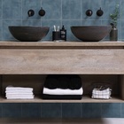 Revestimento Esmaltado Estela Borda Arredondada Azul 20x20cm Pierini