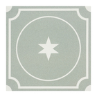 Revestimento Externo Decorado Granilhado 20,2x20,2cm Borda Arredondada Afago Estrela Verde Artens