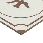 Revestimento Externo Decorado Granilhado 20,2x20,2cm Borda Arredondada Afago Pássaro Terracota Artens