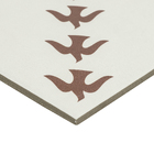 Revestimento Externo Decorado Granilhado 20,2x20,2cm Borda Arredondada Voador Creme Artens