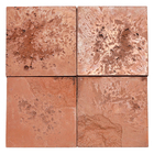 Revestimento Externo Texturizado Fosco 25x24cm Borda Reta Vestígios Marrom Artesano
