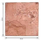 Revestimento Externo Texturizado Fosco 25x24cm Borda Reta Vestígios Marrom Artesano