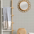 Revestimento Interno e Externo Monocolor Brilhante 30X40cm Borda Arredondada Cinza Elizabeth