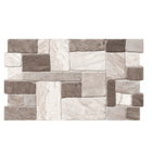 Revestimento Externo Pedra Fosco 34x58cm Borda Arredondada Arts Brown C54047 Embramaco
