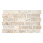Revestimento Externo Pedra Acetinado 34x58cm Borda Arredondada Brick Sand C54009 Embramaco