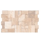 Revestimento Externo Pedra Fosco 34x58cm Borda Arredondada Dominus Bege C54045 Embramaco